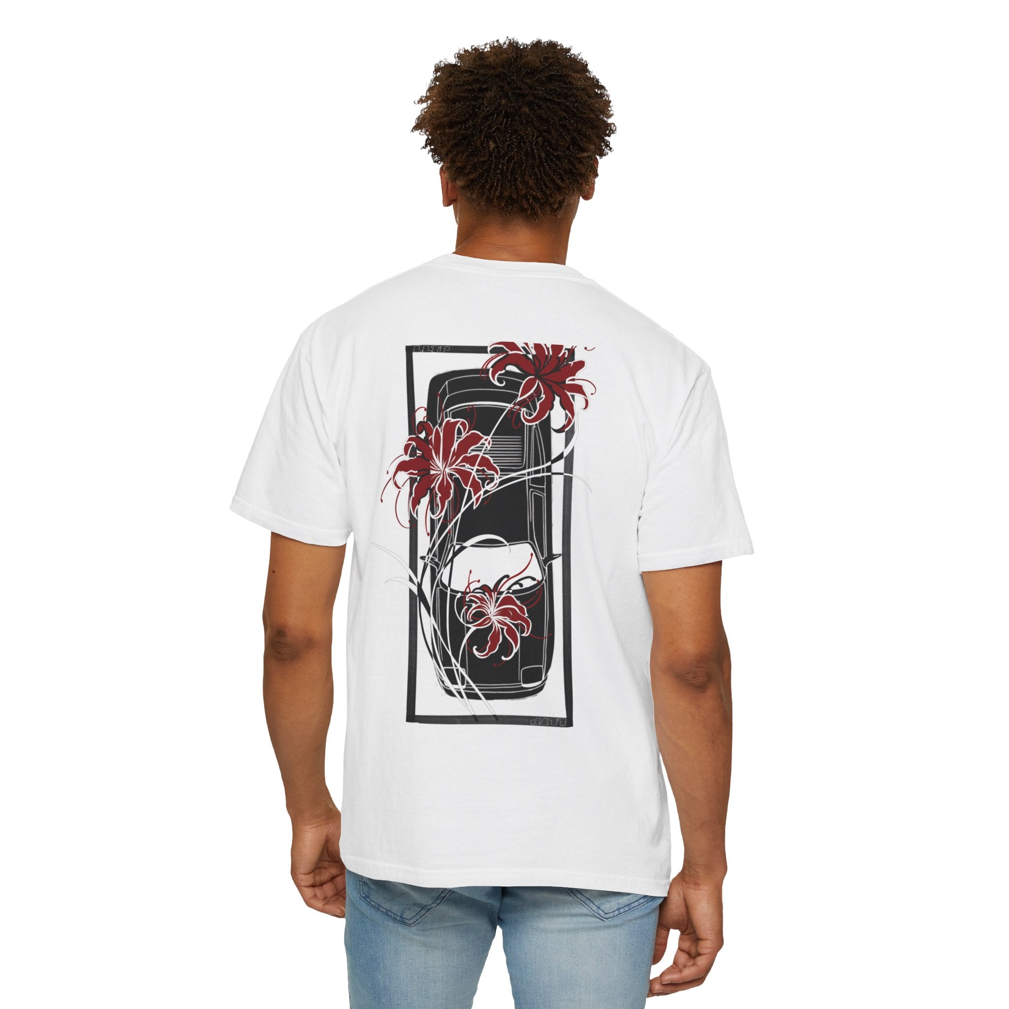 T-Shirt — Red Spider Lily Floral Graphic Tee (Front & Back)