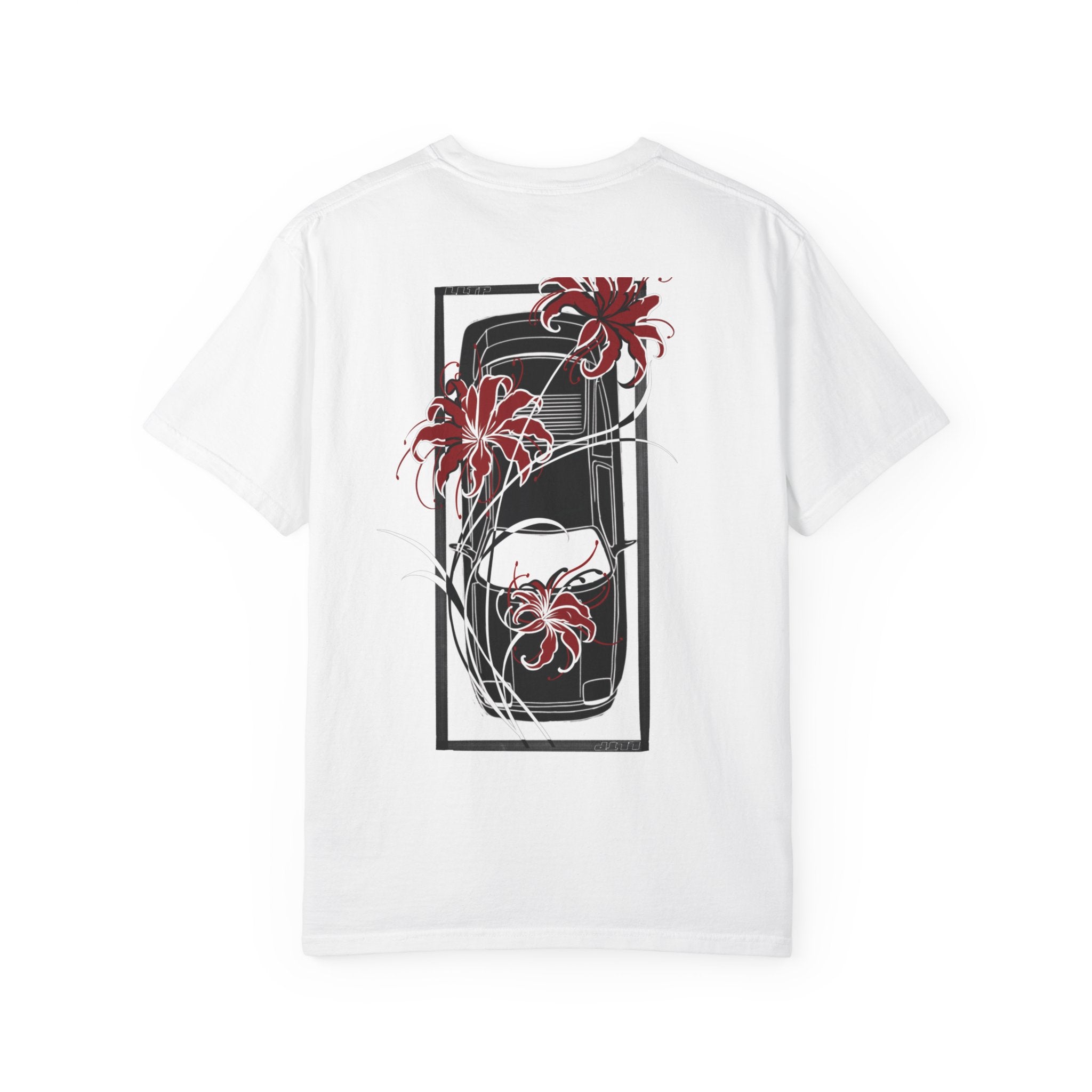 T-Shirt — Red Spider Lily Floral Graphic Tee (Front & Back)