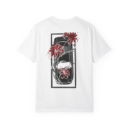 T-Shirt — Red Spider Lily Floral Graphic Tee (Front & Back)