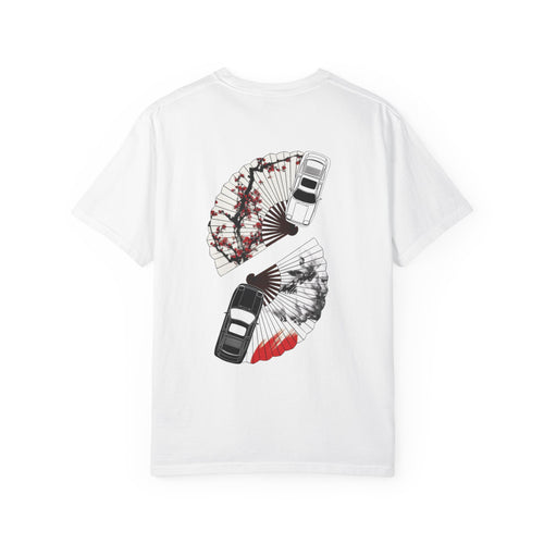 'LLTP' Fan & Cars Graphic T-Shirt (Japanese Fan Motif)