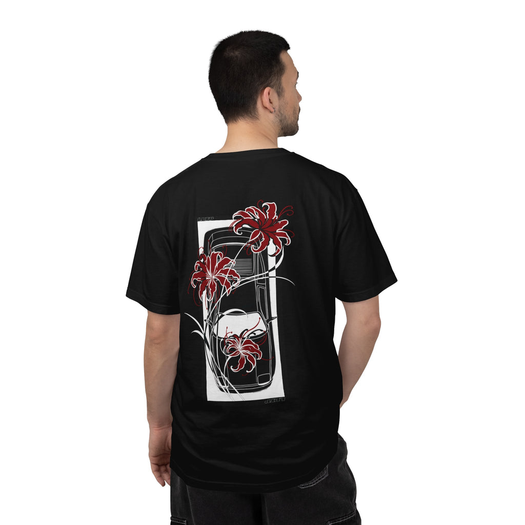 T-Shirt — Red Spider Lily Floral Graphic Tee (Front & Back)