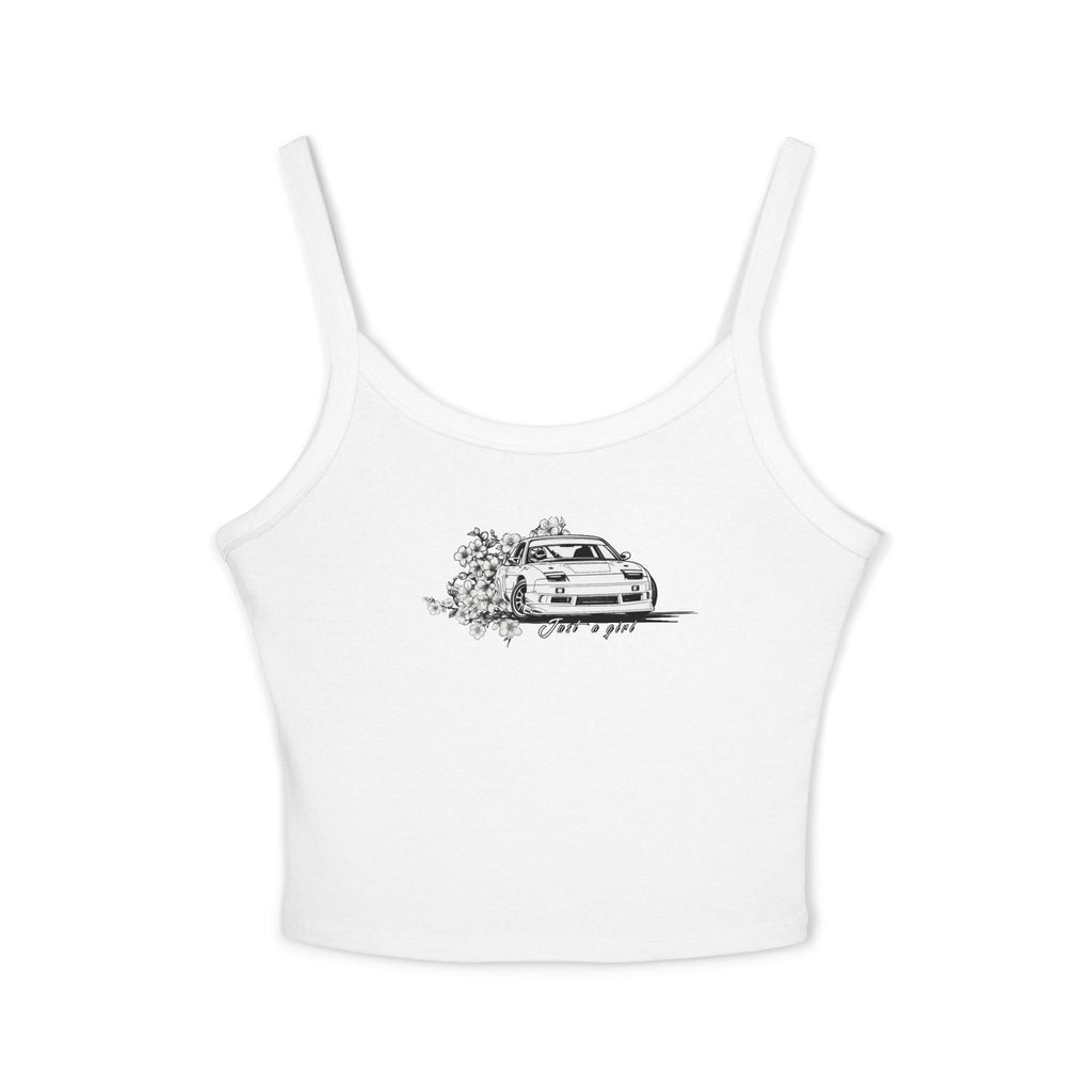 Racing Car Floral Crop Tank