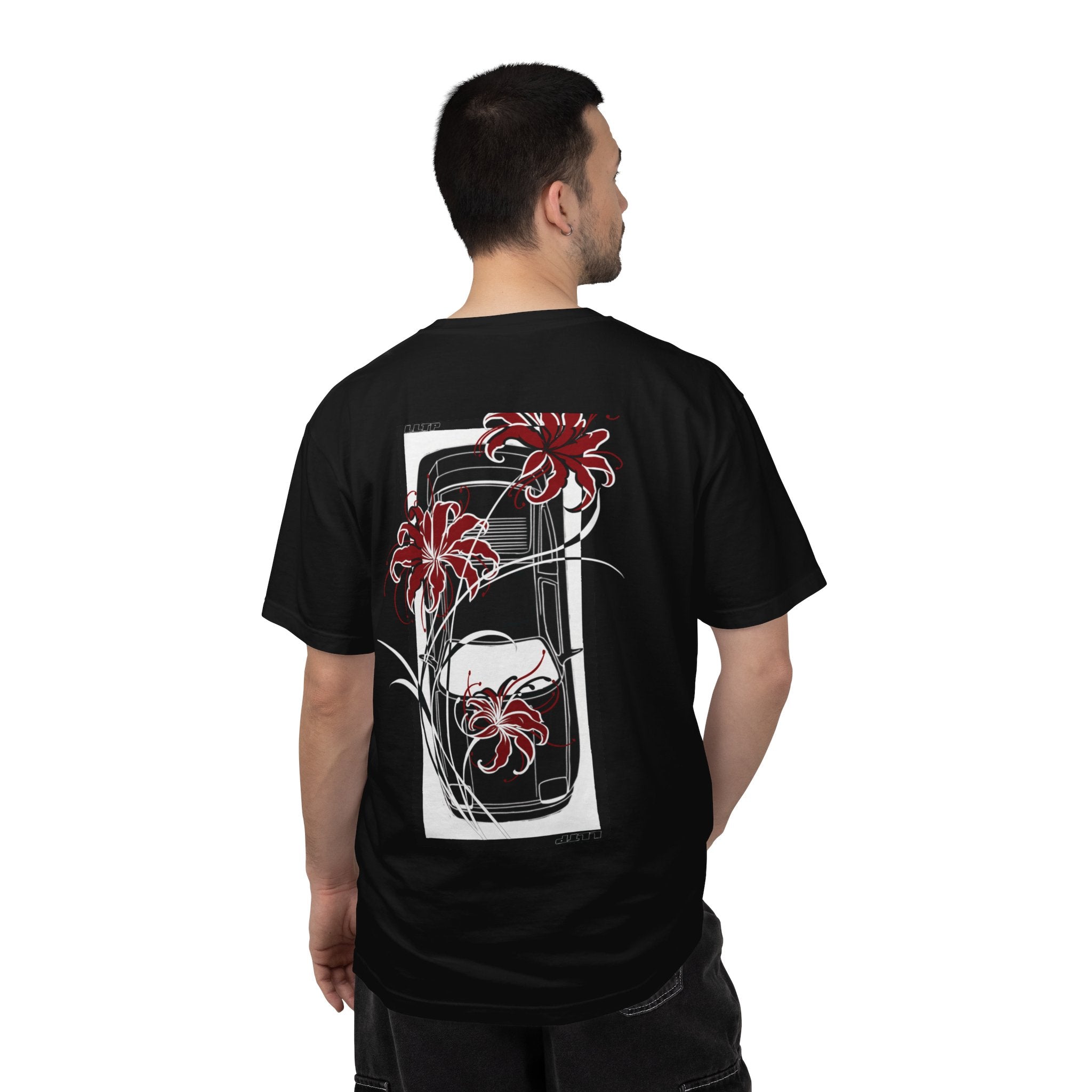 T-Shirt — Red Spider Lily Floral Graphic Tee (Front & Back)