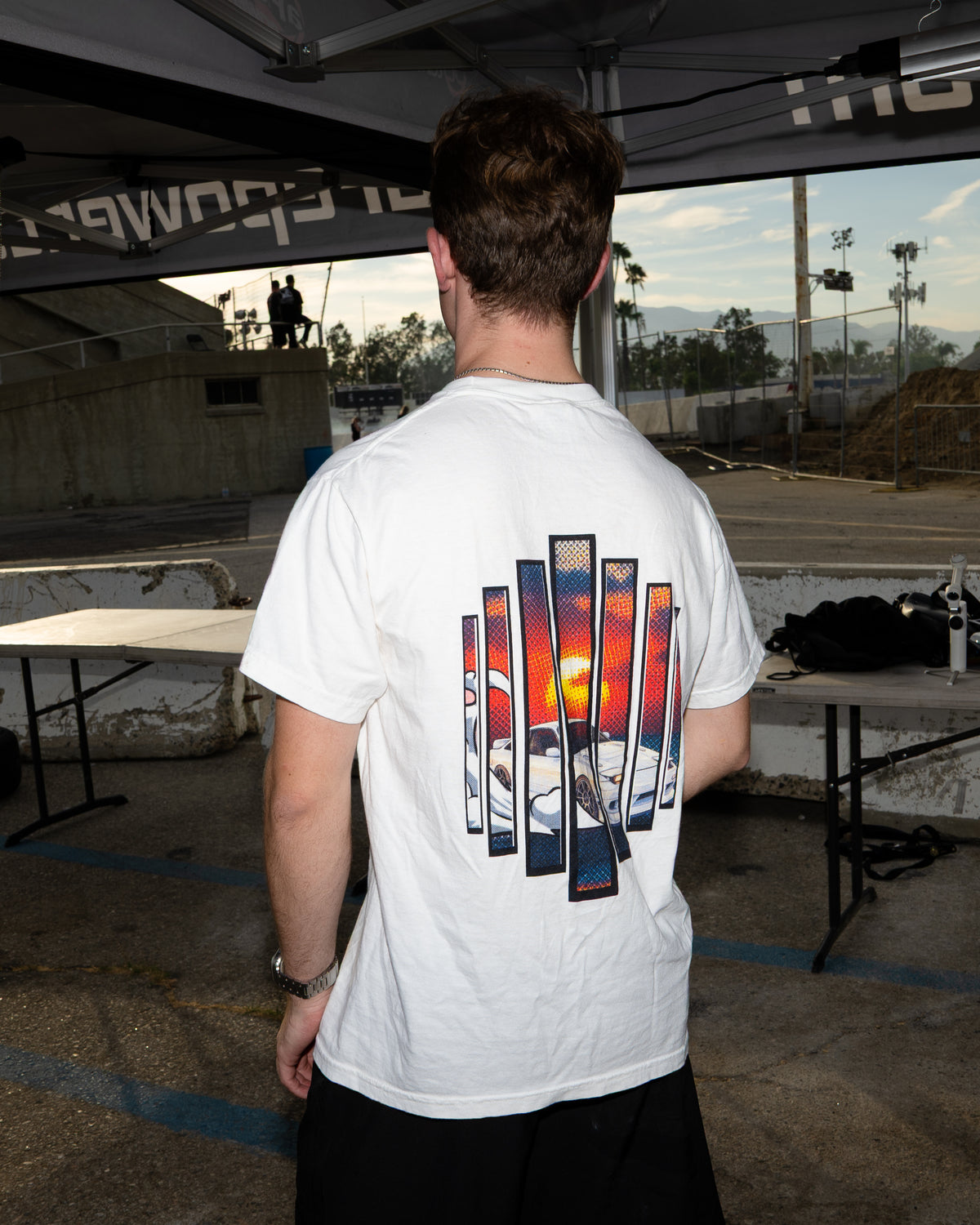 Sunset 240sx s13 T-shirt | Racing Sunset Grid Graphic