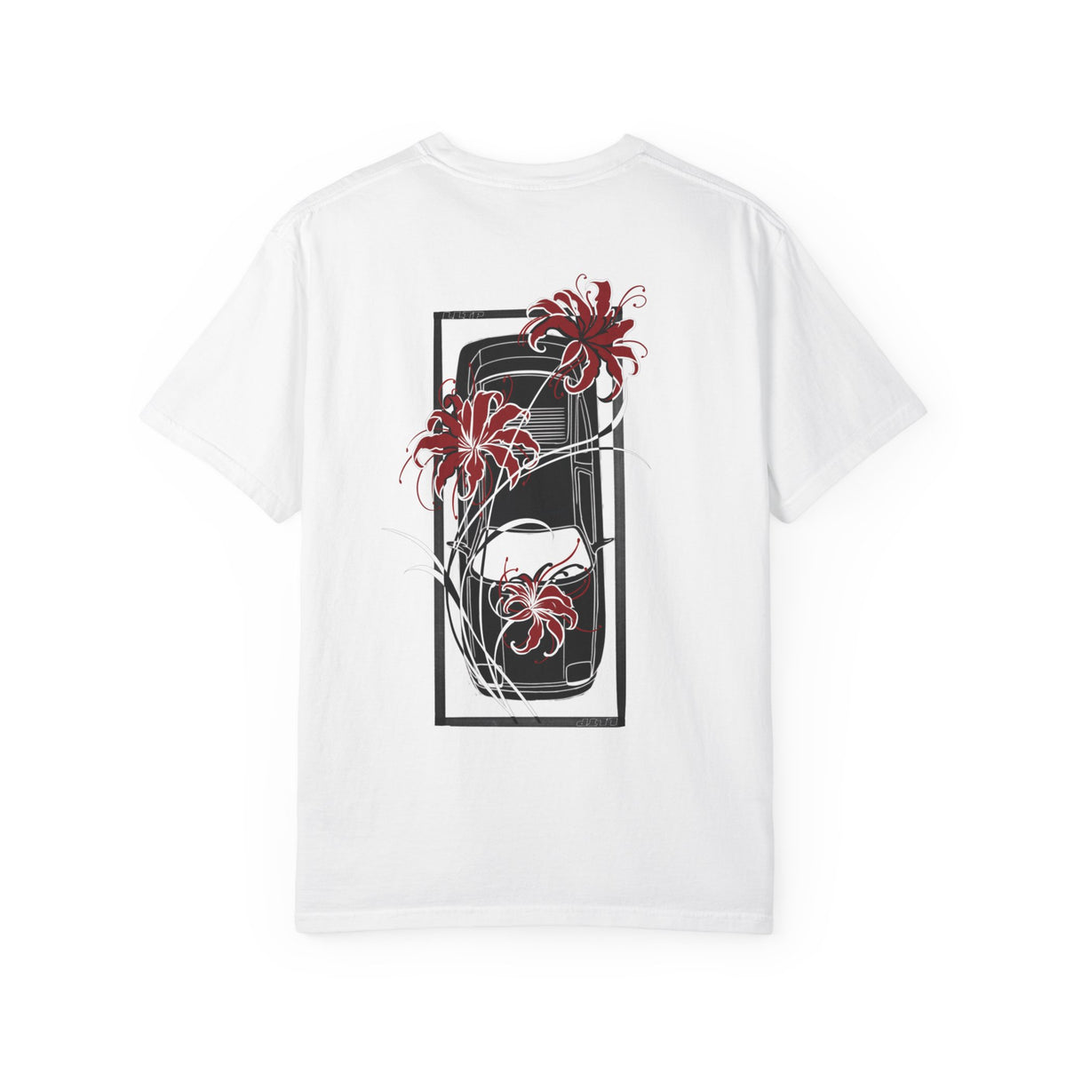 T-Shirt — Red Spider Lily Floral Graphic Tee (Front & Back)