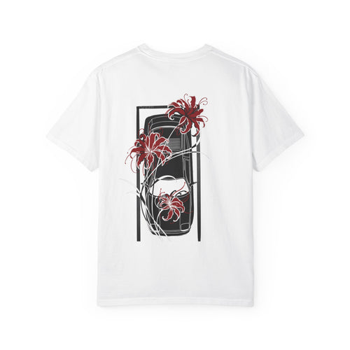 T-Shirt — Red Spider Lily Floral Graphic Tee (Front & Back)