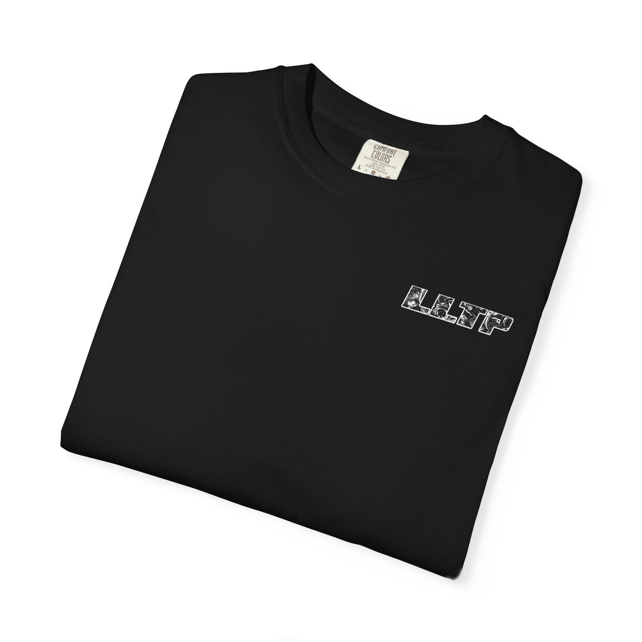 'LLTP' Fan & Cars Graphic T-Shirt (Japanese Fan Motif)
