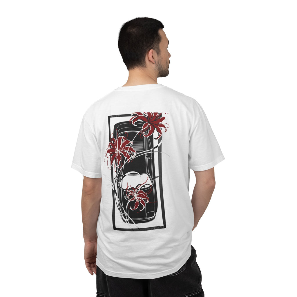 T-Shirt — Red Spider Lily Floral Graphic Tee (Front & Back)
