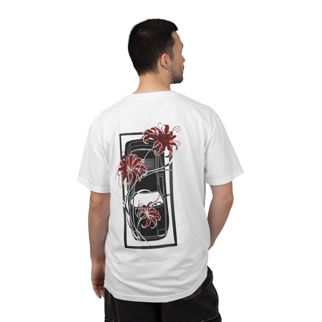 T-Shirt — Red Spider Lily Floral Graphic Tee (Front & Back)