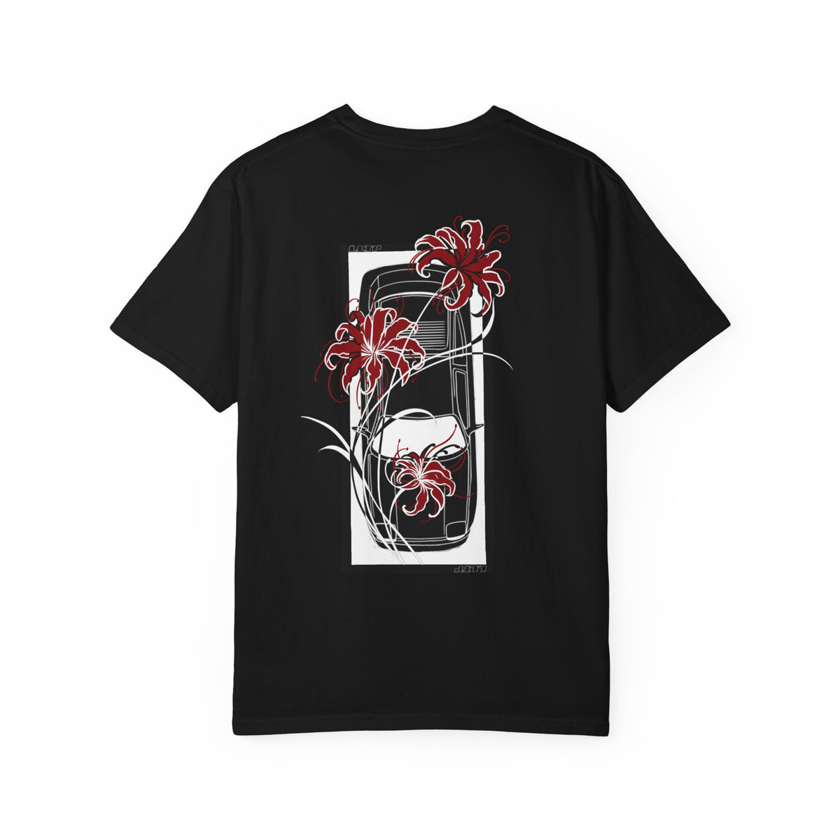 T-Shirt — Red Spider Lily Floral Graphic Tee (Front & Back)